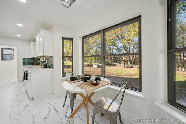 view of dining area