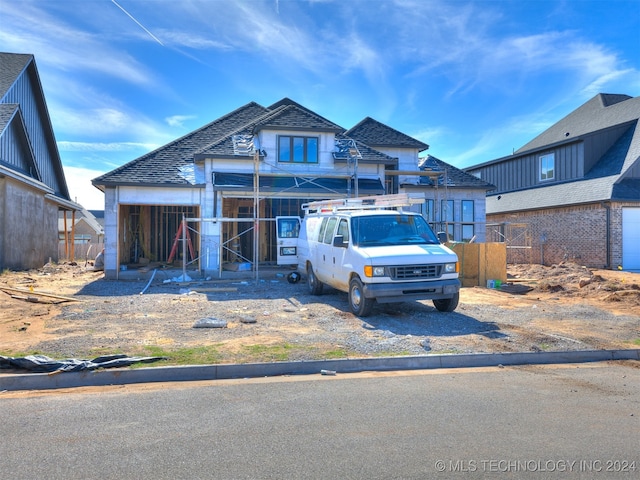 view of unfinished property