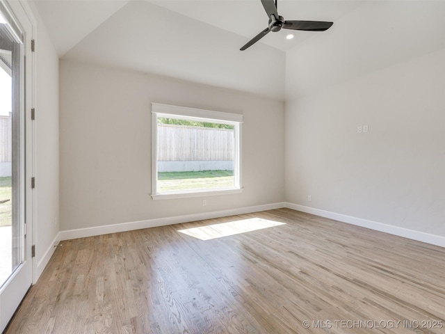 11224 S Fir Ave W, Jenks, OK 74037 - unfurnished room featuring wood finished floors, baseboards, and a ceiling fan