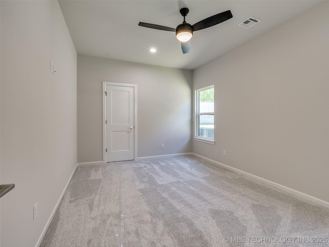 11224 S Fir Ave W, Jenks, OK 74037 - empty room featuring ceiling fan, light colored carpet, and baseboards