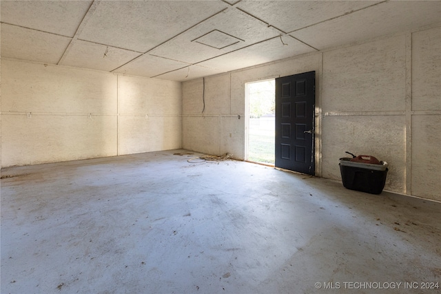 interior space featuring concrete floors