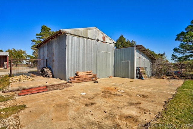 view of outdoor structure