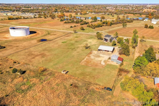 bird's eye view featuring a rural view