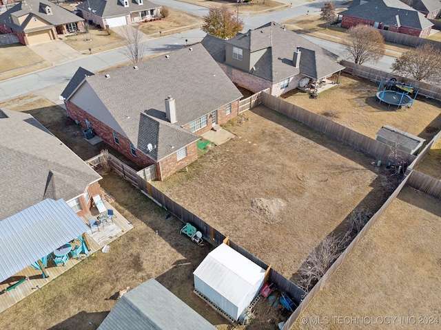 bird's eye view featuring a residential view