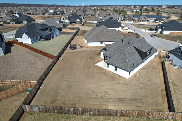 birds eye view of property featuring a residential view