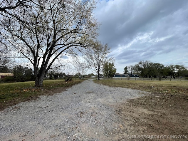 view of street featuring a rural view