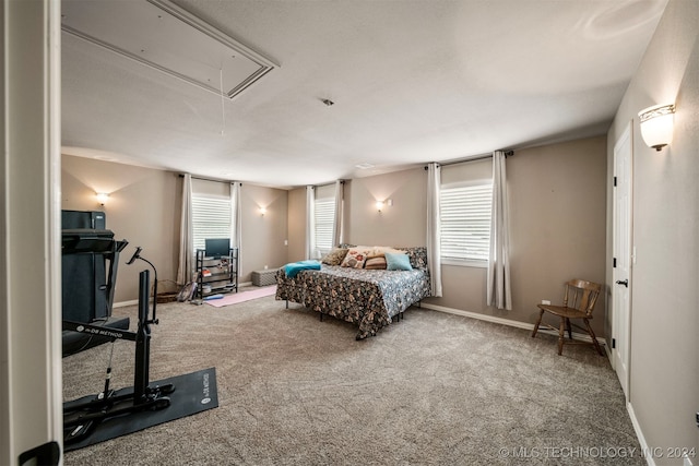 view of carpeted bedroom