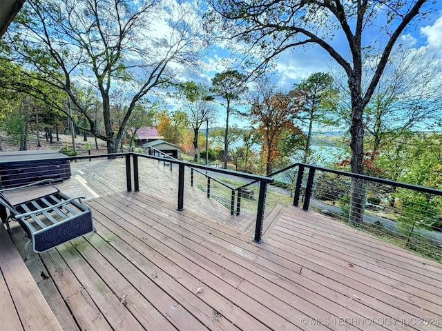 view of wooden deck