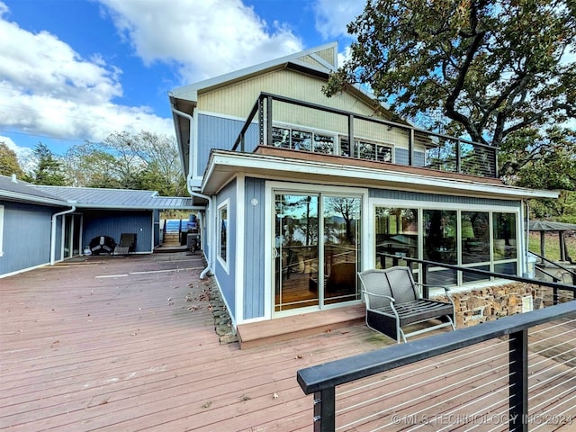 view of wooden deck