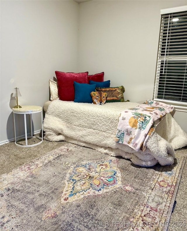 view of carpeted bedroom