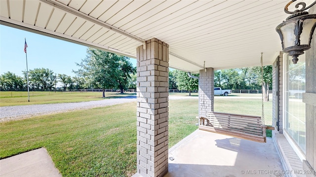 view of patio / terrace with a porch