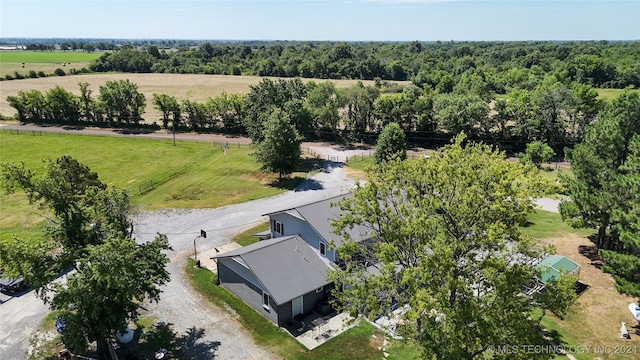 drone / aerial view featuring a rural view