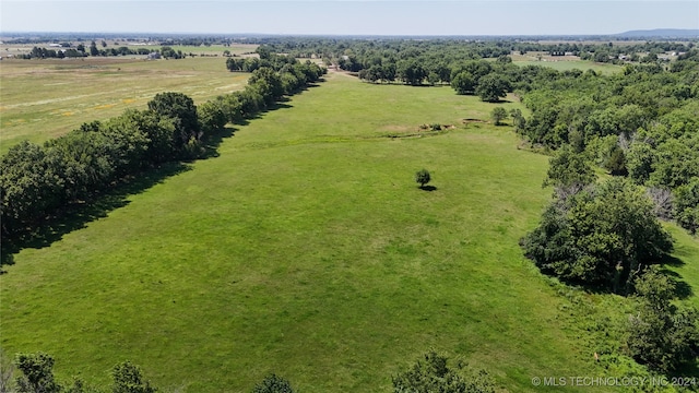 aerial view with a rural view