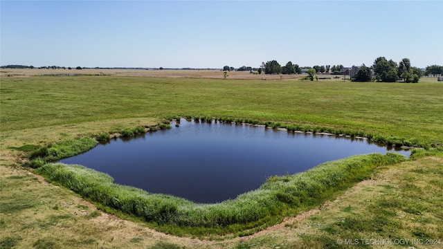 view of water feature with a rural view