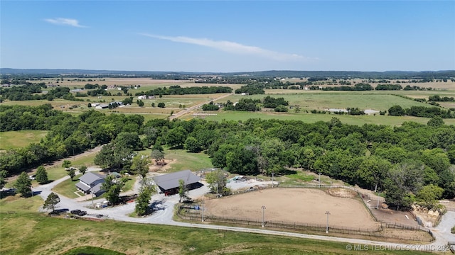 bird's eye view featuring a rural view