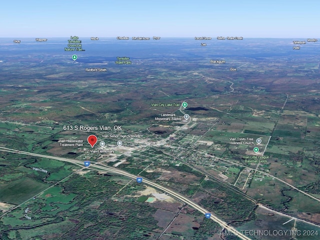 613 S Rodgers St, Vian, OK 74962 - map of property location