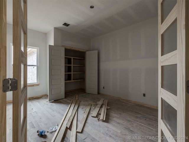 interior space with light wood-type flooring