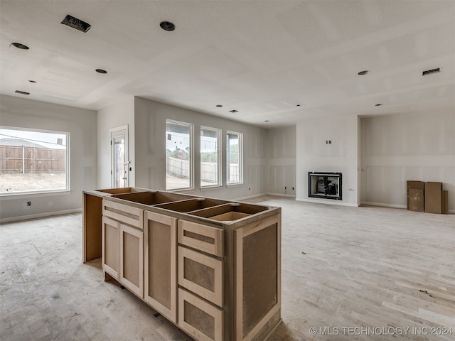 kitchen featuring light wood-type flooring