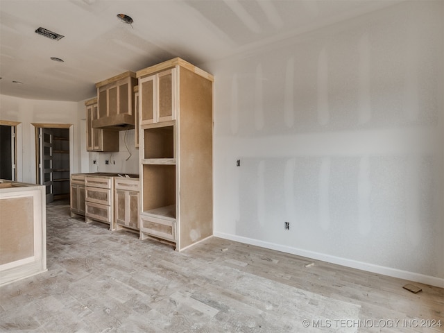 kitchen featuring light hardwood / wood-style flooring