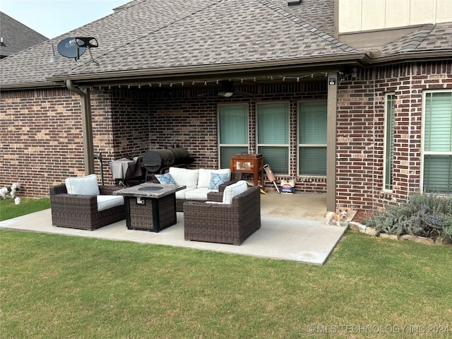 view of patio featuring outdoor lounge area