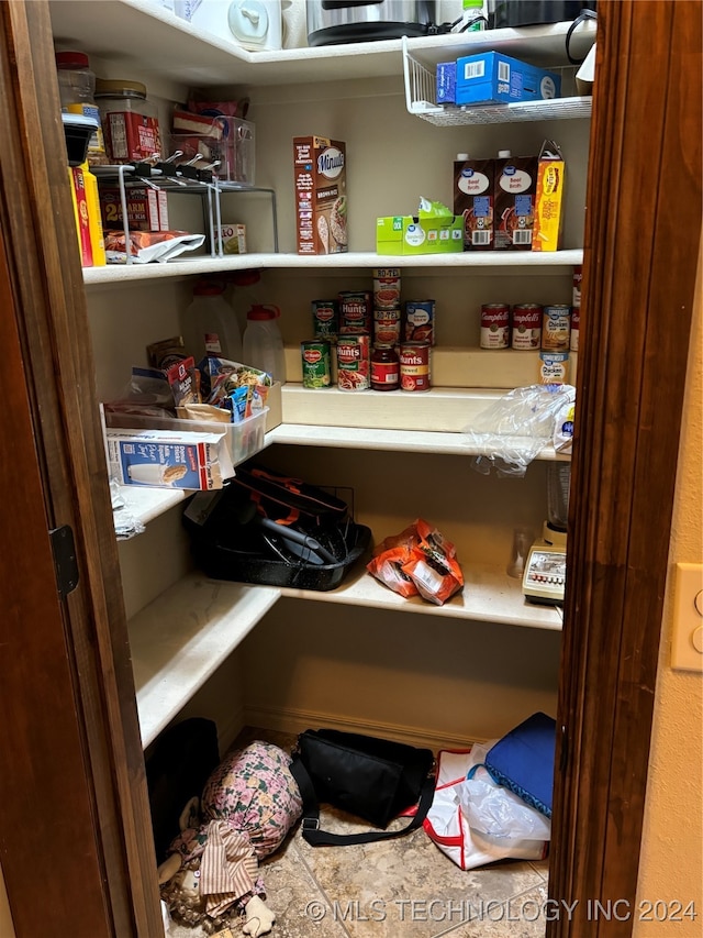 view of pantry