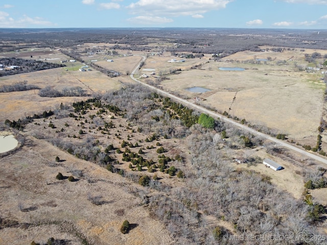 bird's eye view with a rural view