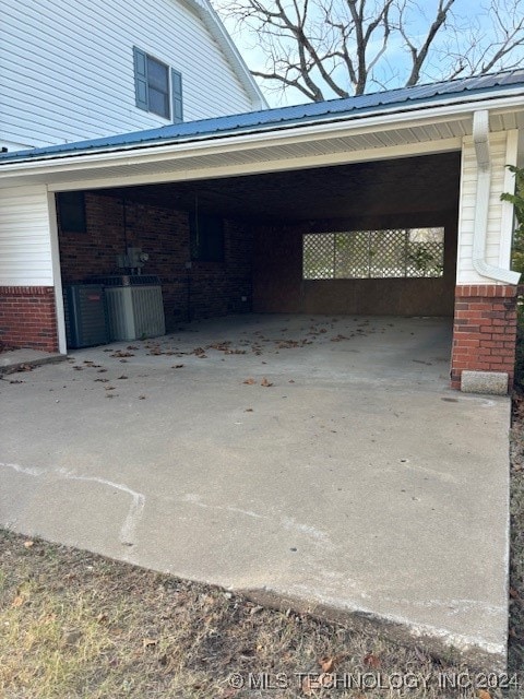 view of car parking with a carport