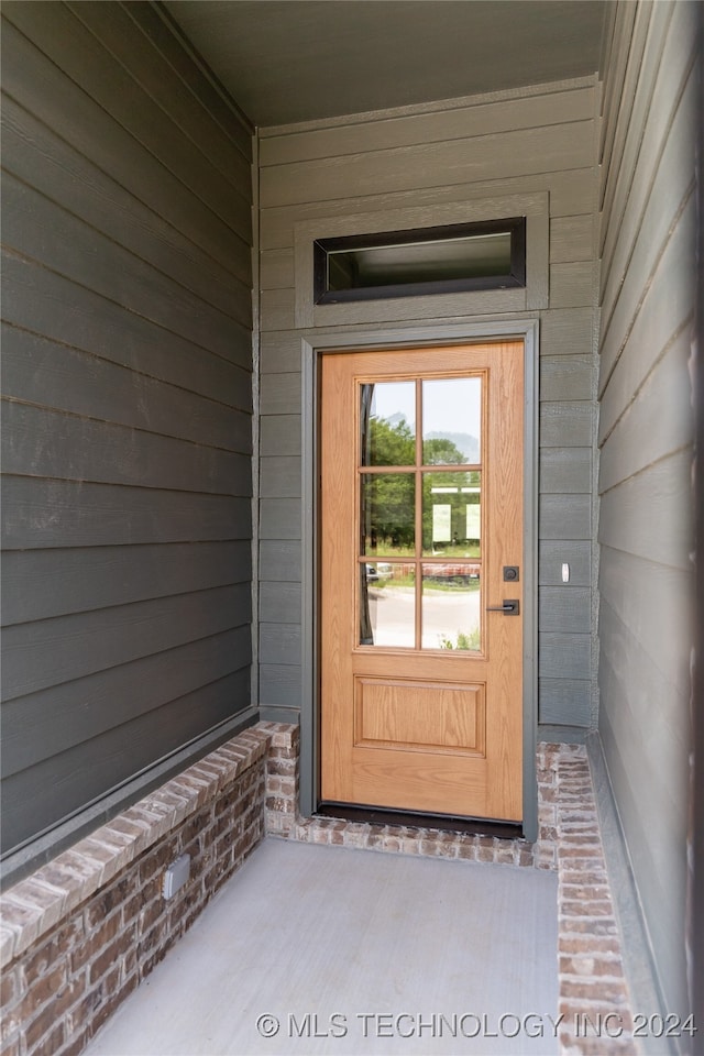 view of doorway to property