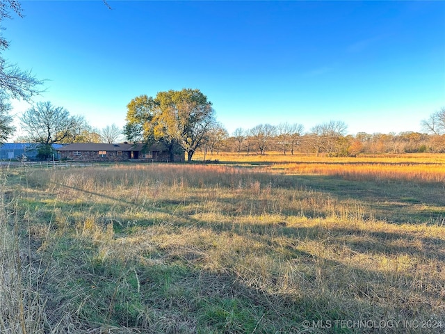 view of yard featuring a rural view