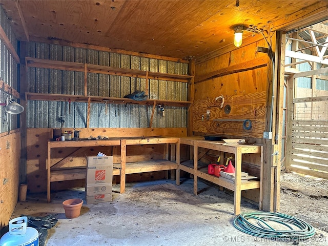 view of storage area