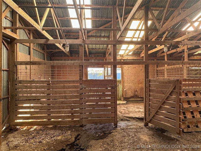 view of horse barn