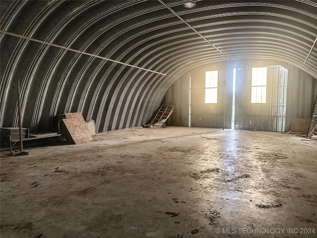 view of unfinished attic