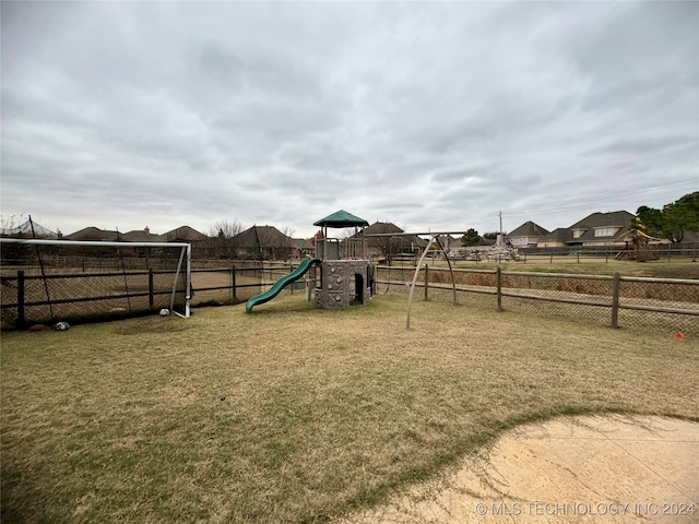 view of play area