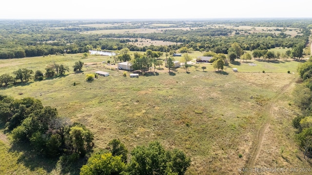 aerial view with a rural view