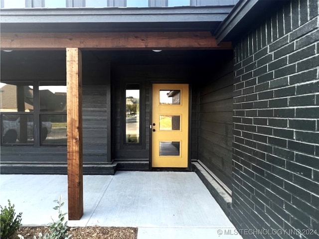 view of doorway to property