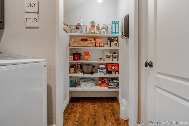 pantry featuring washer / dryer