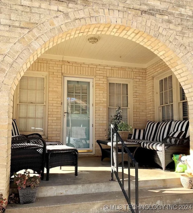 view of patio / terrace with an outdoor living space