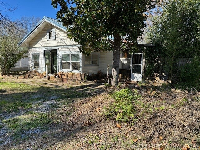 view of rear view of property