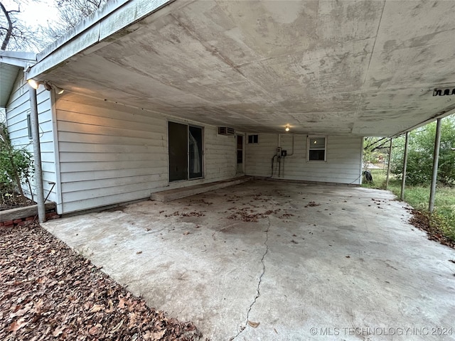 view of patio featuring a carport