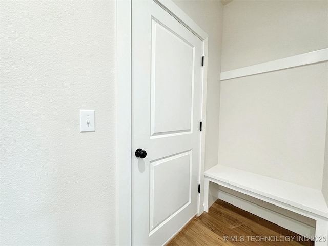 mudroom featuring wood finished floors