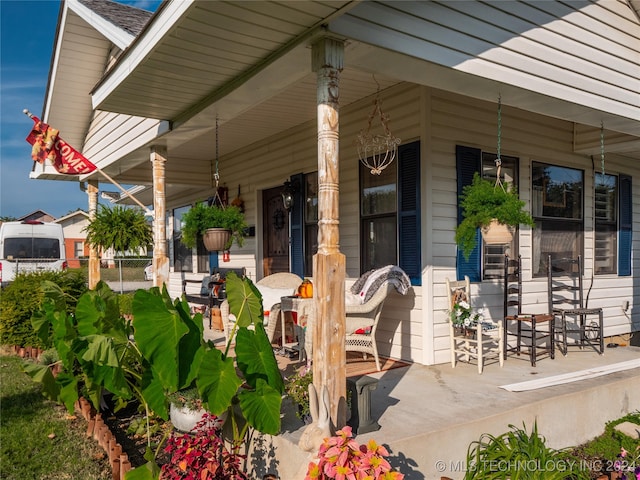 view of patio with a porch