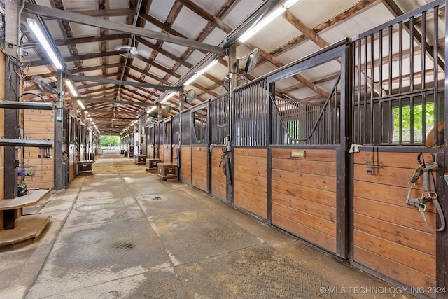 view of horse barn