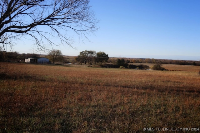 view of yard featuring a rural view