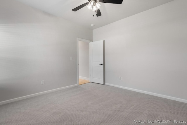 3908 S Elder Blvd, Broken Arrow, OK 74012 - spare room featuring light colored carpet, ceiling fan, baseboards, and a smoke detector