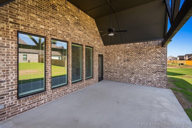 3908 S Elder Blvd, Broken Arrow, OK 74012 - view of patio with a ceiling fan