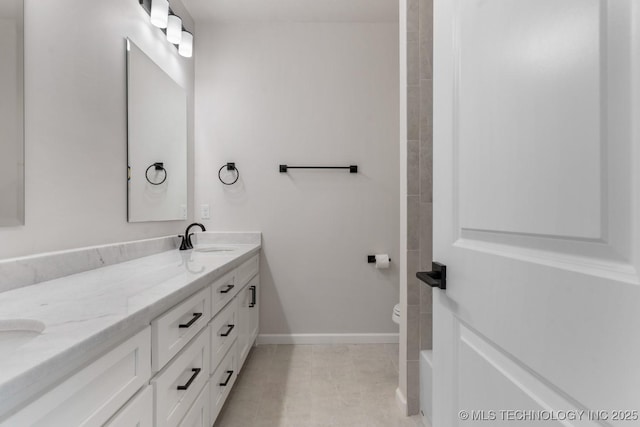 3908 S Elder Blvd, Broken Arrow, OK 74012 - full bathroom with double vanity, tile patterned flooring, and a tub