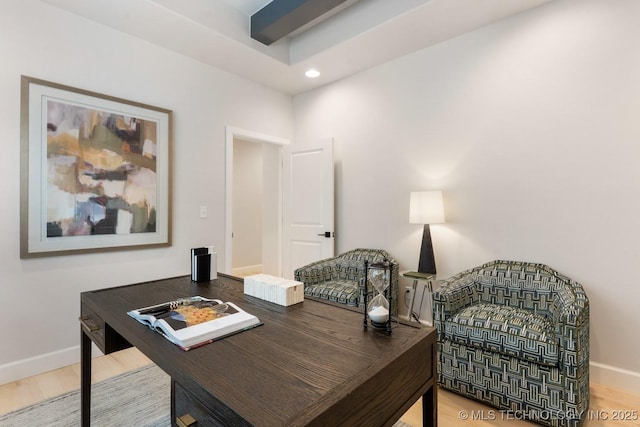 3908 S Elder Blvd, Broken Arrow, OK 74012 - home office with recessed lighting and wood finished floors