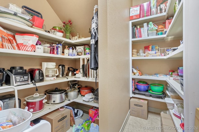 view of pantry