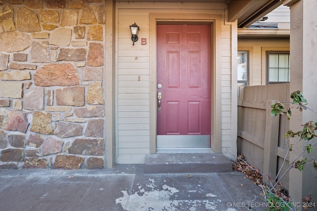 view of doorway to property