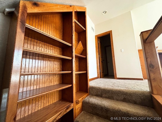 interior space featuring carpet flooring